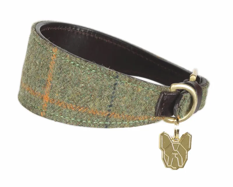 Digby and Fox Tweed Greyhound Collar - Large