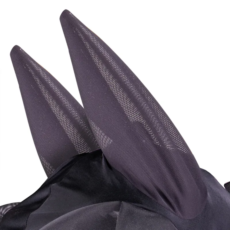 Shires Stretch Fly Mask With Nose - Jet Black-1