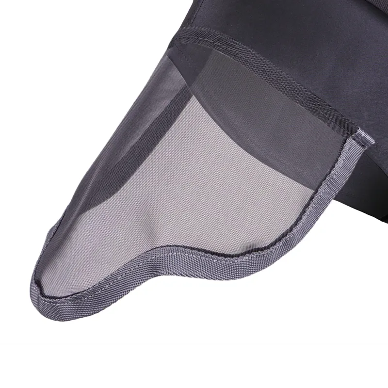 Shires Stretch Fly Mask With Nose - Jet Black-3