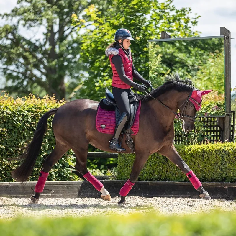 LeMieux Loire Satin Dressage Squares - Mulberry-1