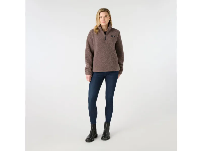 Musto Womens Cove Deep Pile Fleece - Plum Twist-3