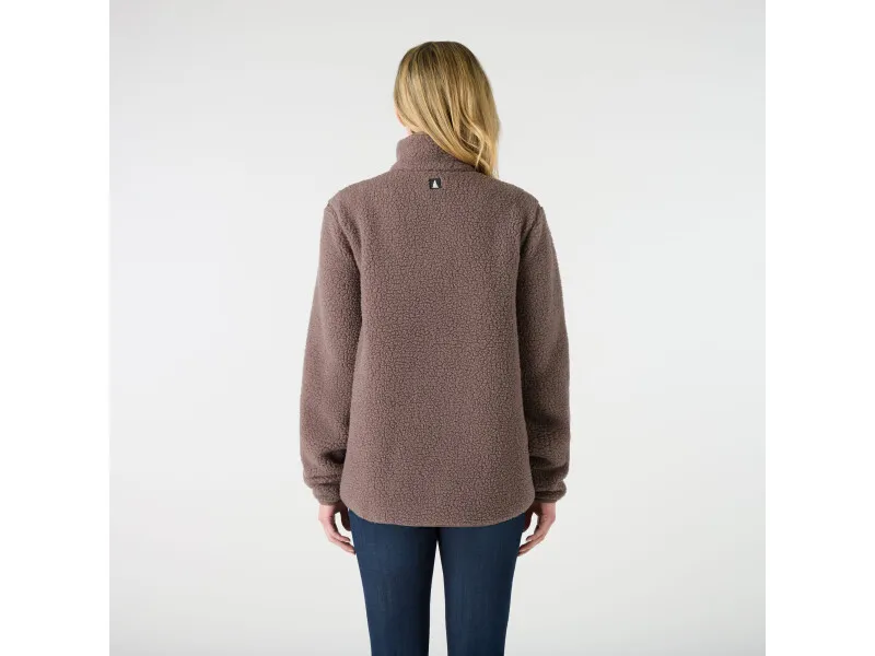Musto Womens Cove Deep Pile Fleece - Plum Twist-5