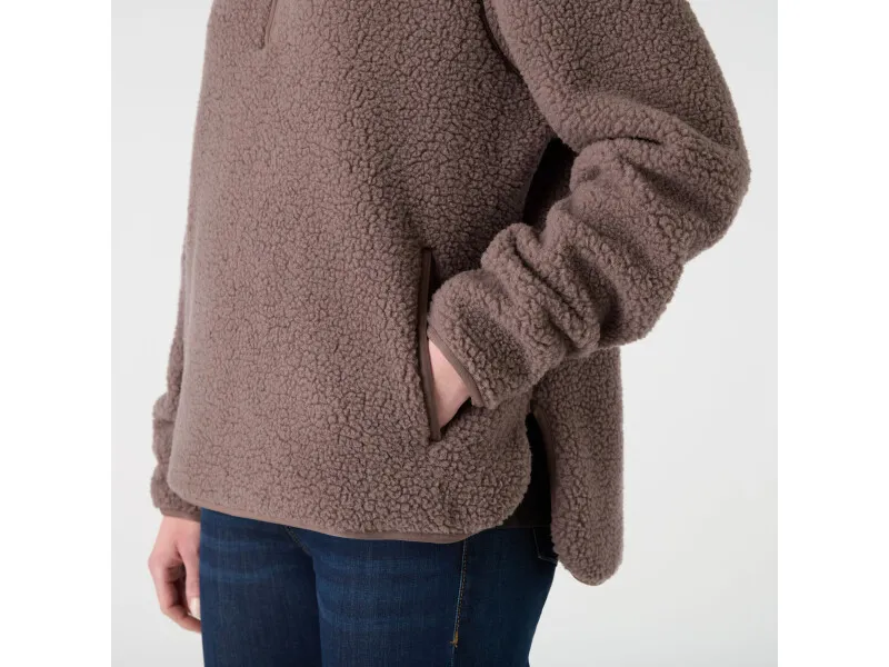 Musto Womens Cove Deep Pile Fleece - Plum Twist-6