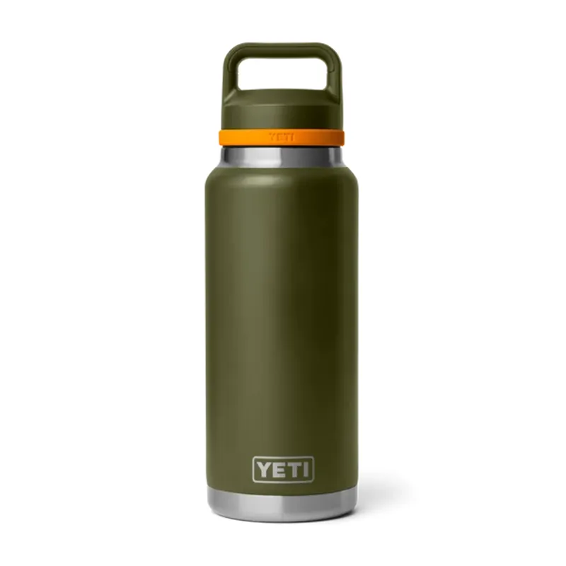 YETI Rambler 36oz Bottle Coloured Chug Cap - Olive/ King Crab