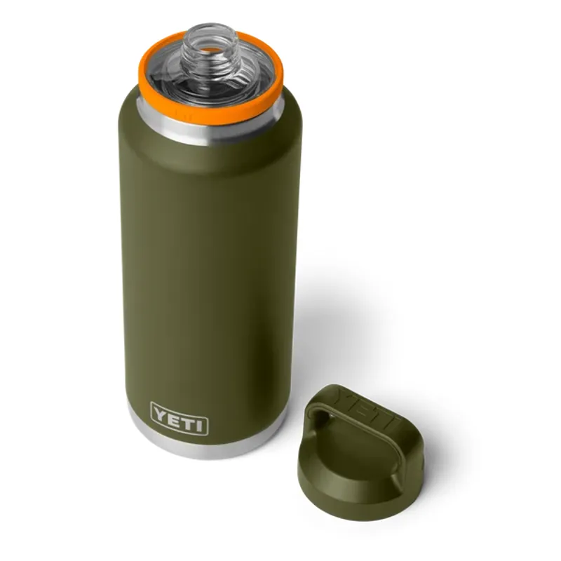YETI Rambler 46oz Bottle Coloured Chug Cap - Olive/ King Crab-2