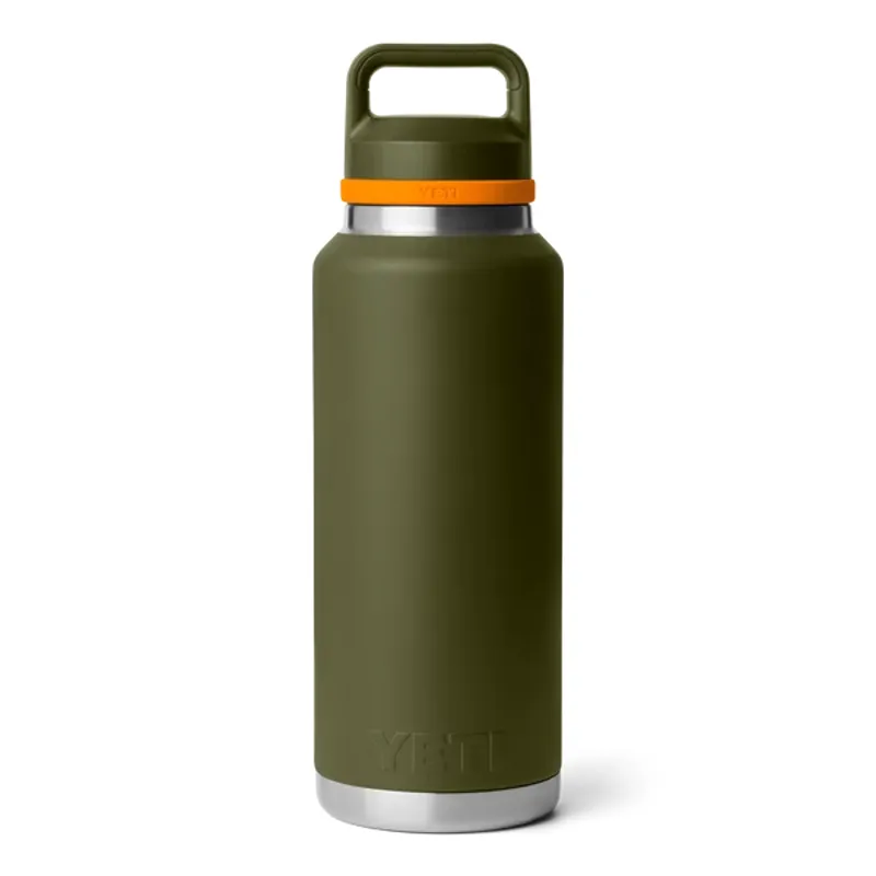 YETI Rambler 46oz Bottle Coloured Chug Cap - Olive/ King Crab-1
