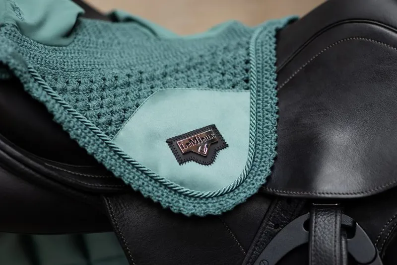 LeMieux Loire Satin Fly Hood - Sage-4