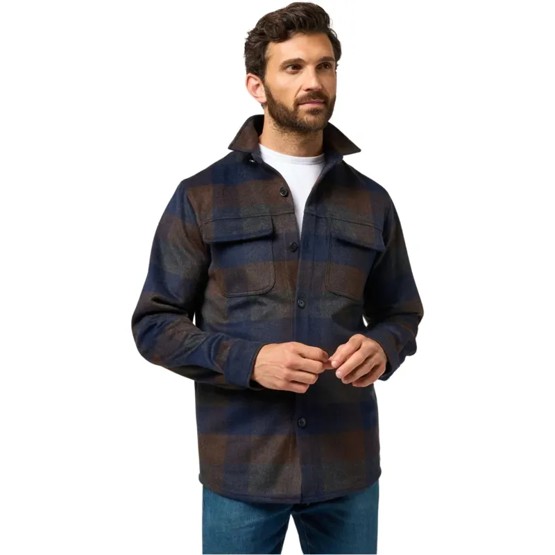 Alan Paine Ripley Plaid Shacket - Navy