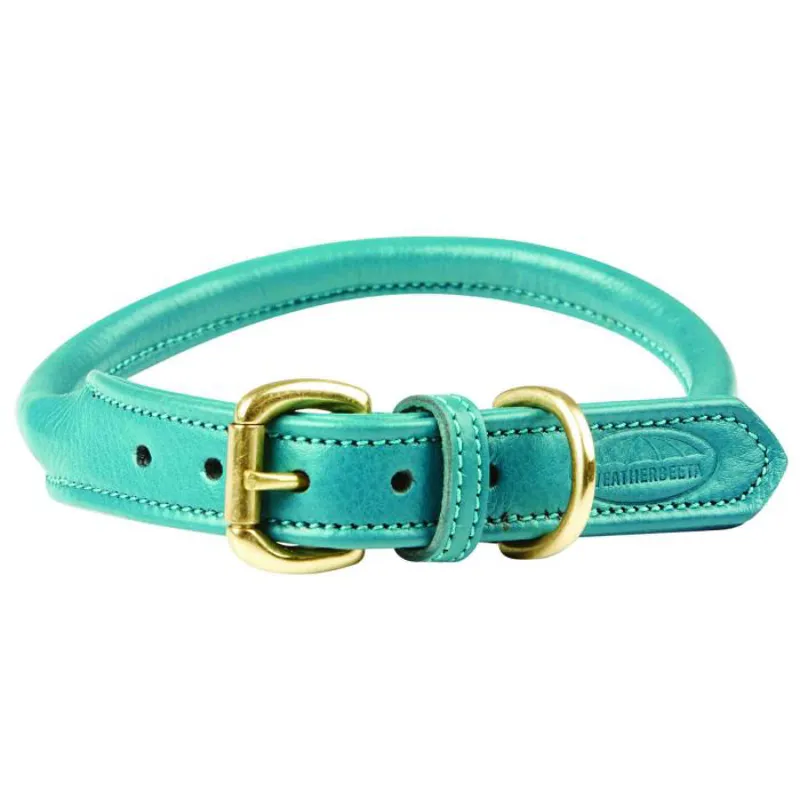 Weatherbeeta Rolled Leather Dog Collar - X Small-3