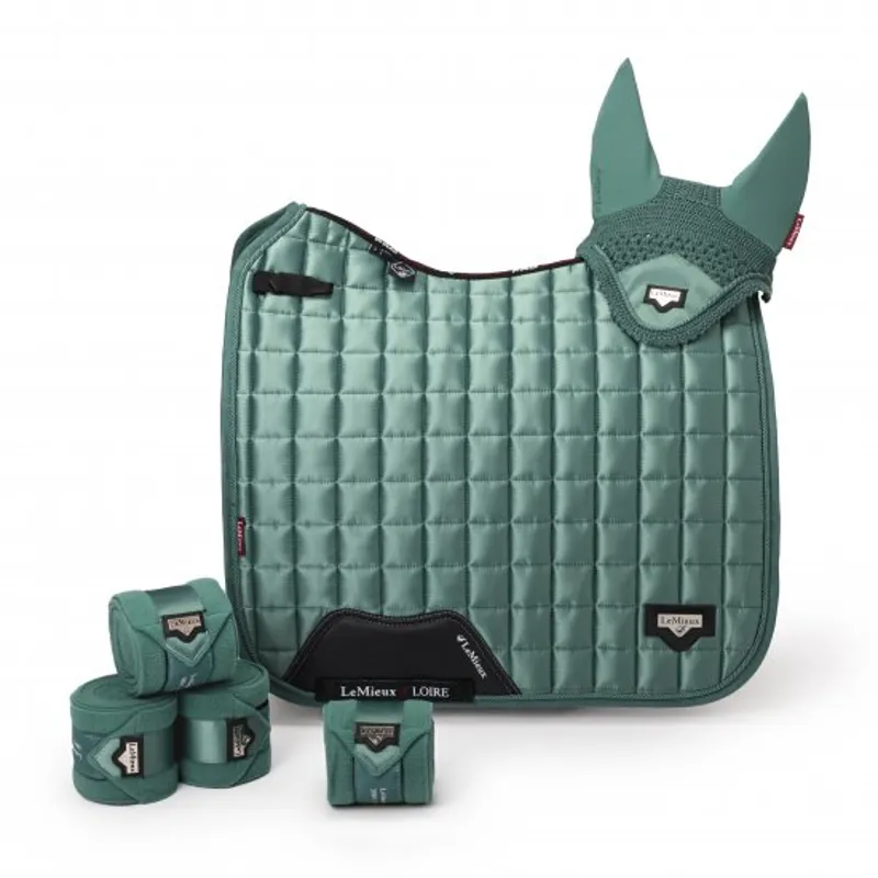 LeMieux Loire Satin Fly Hood - Sage-2