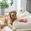 Sweet William Tweed Dog Bone Toy - Large Orange
