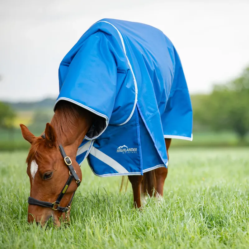Shires Highlander Original 200g Turnout Rug and Neck Set - Blue-2
