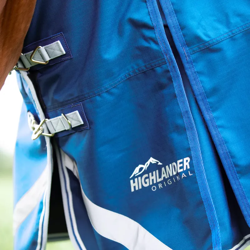 Shires Highlander Original 200g Turnout Rug and Neck Set - Blue-4