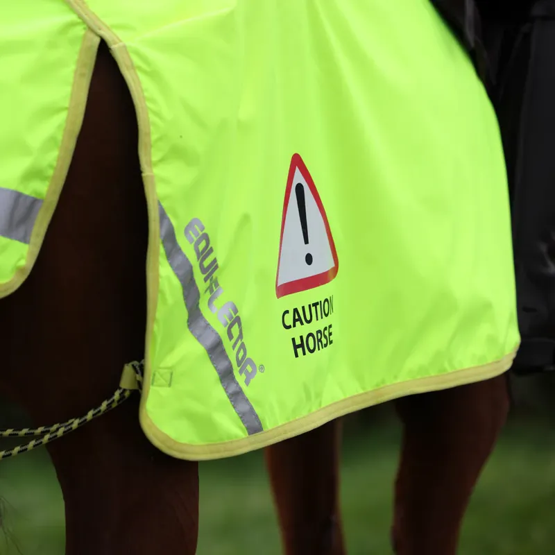 Shires Equi-Flector Waterproof Exercise Sheet - Bright Yellow-2