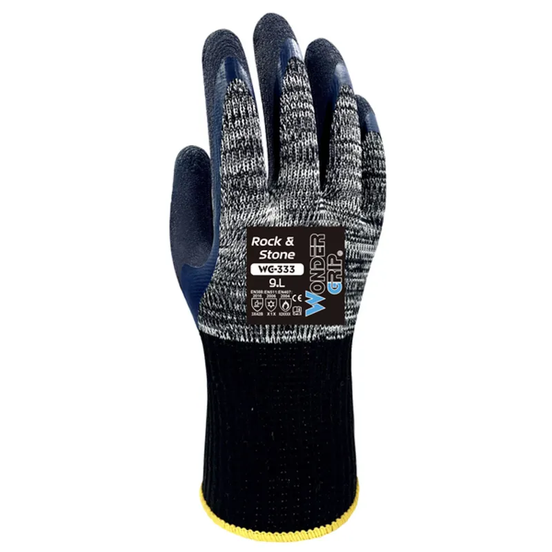 Wonder Grip Rock and Stone Glove - Grey/Navy