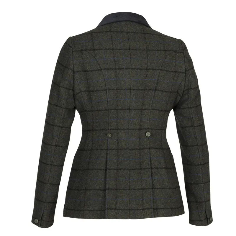 Shires Aubrion Ladies Saratoga Show Jacket - Dark Green Check-1