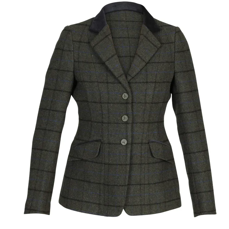 Shires Aubrion Ladies Saratoga Show Jacket - Dark Green Check