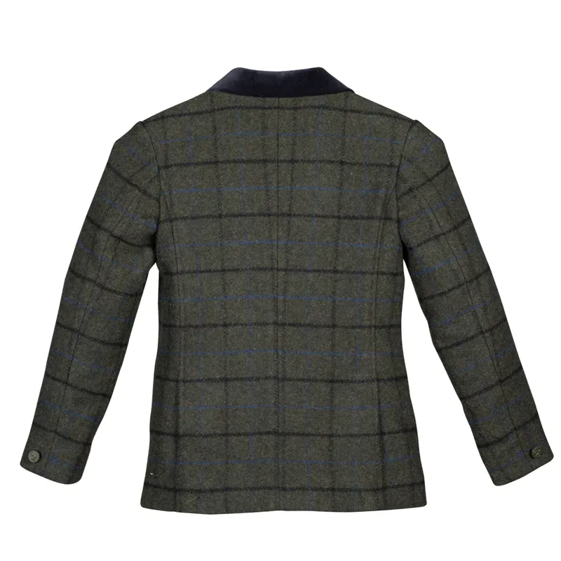 Shires Aubrion Kids Saratoga Show Jacket - Dark Green Check-2
