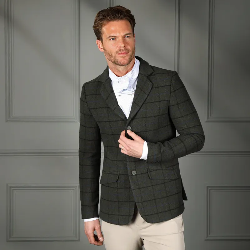 Shires Aubrion Gents Saratoga Show Jacket - Dark Green Check