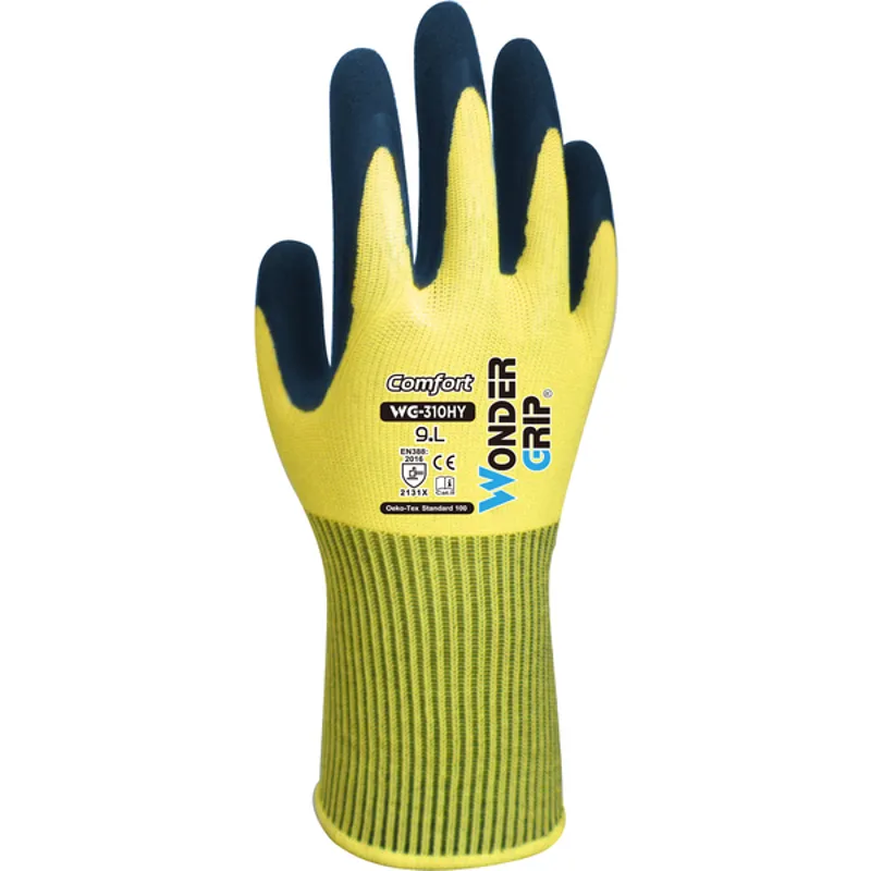 Wonder Grip Comfort Glove - Yellow/Black