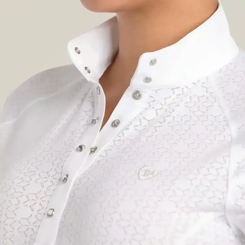 Ariat Ladies Showstopper 3.0 S/Sleeve Show Shirt - White-2