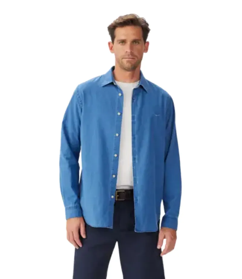 RMW Arno Regular Indigo Shirt - Aged Indigo-1