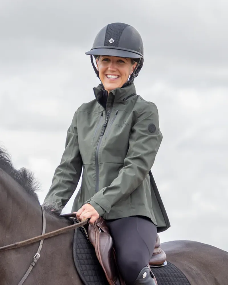 EQUIDRY Adult Varsha Jacket Black Forest Green/ Black-3