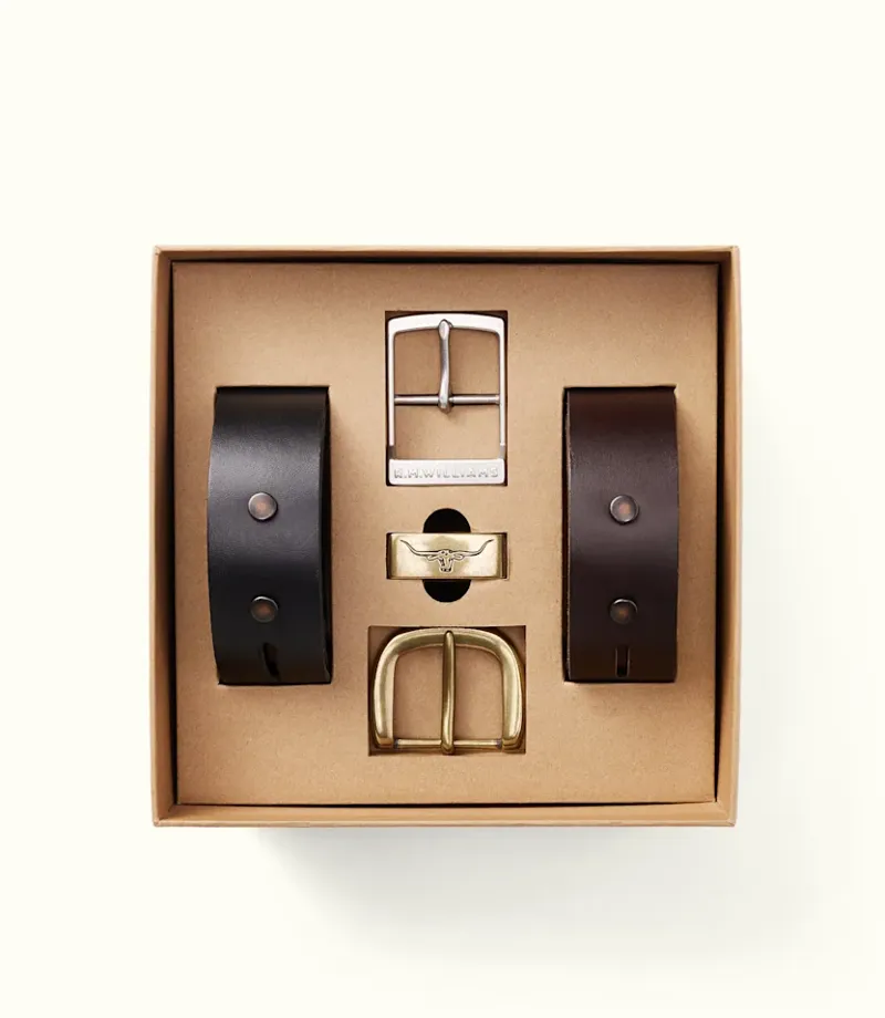 RMW 1 1/2 Belt Gift Set - Mid Brown-1