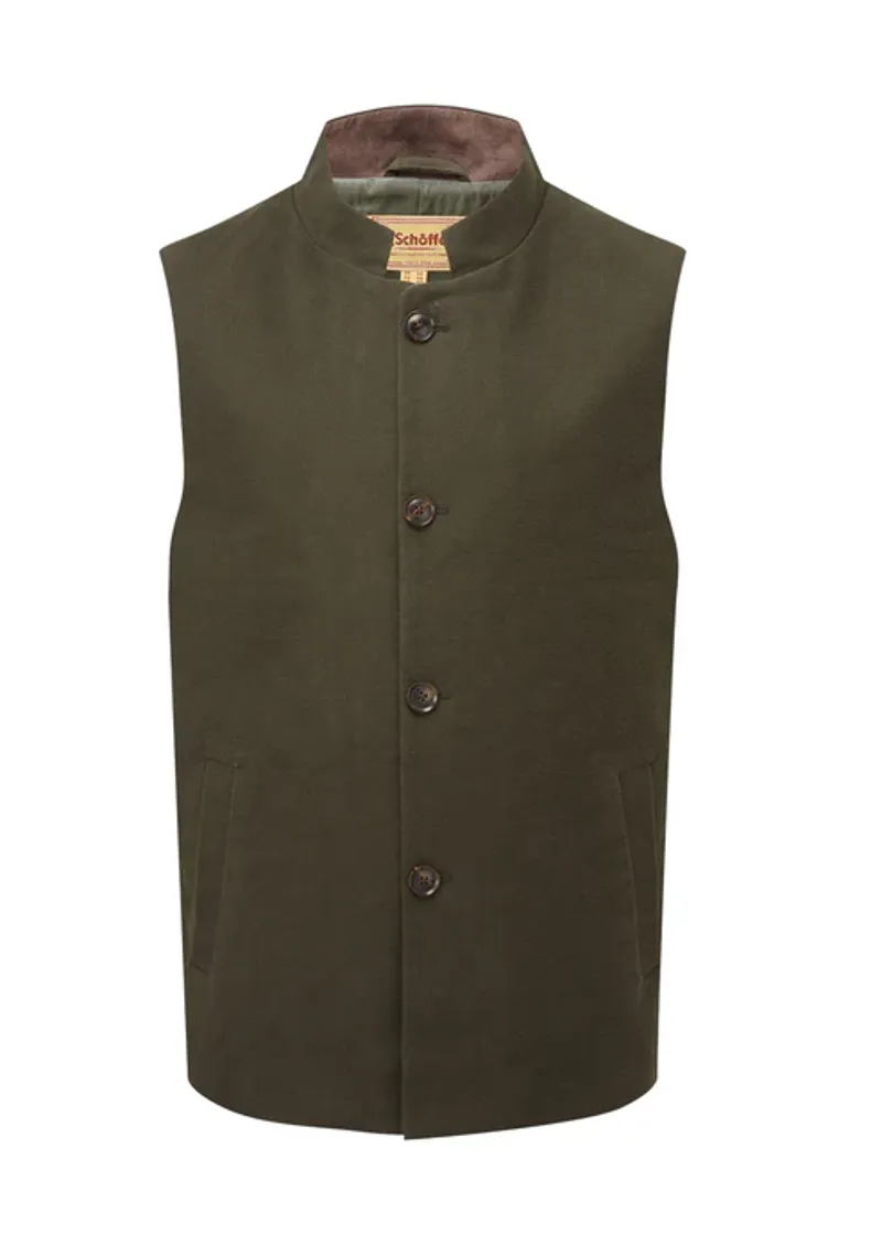 Schoffel Barnsdale Nehru Waistcoat - Forest-1