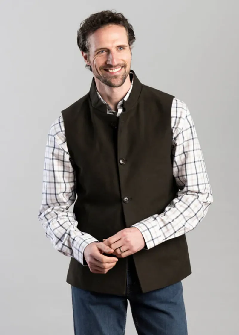 Schoffel Barnsdale Nehru Waistcoat - Forest-5