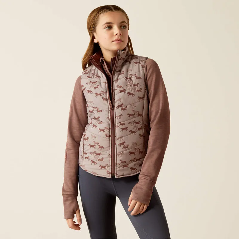 Ariat Youth Bella Insulated Reversible Vest - Scattering Horses