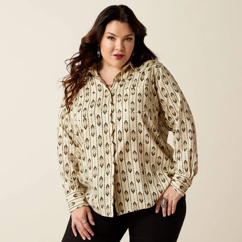 Ariat Ladies Billie Jean LS Shirt - Harlowton Print-3