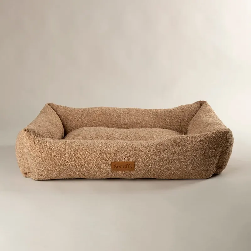 SCRUFFS BOUCLE BOX BED - Desert Tan Large