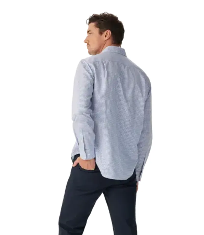 RMW Brunswick Twill Check Shirt - White Blue-2