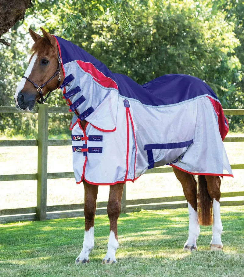 Premier Equine Buster Stay-Dry Super Lite Fly Rug - Navy