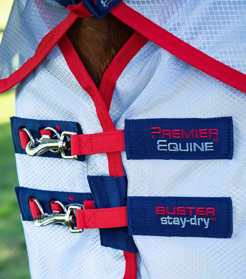 Premier Equine Buster Stay-Dry Super Lite Fly Rug - Navy-2