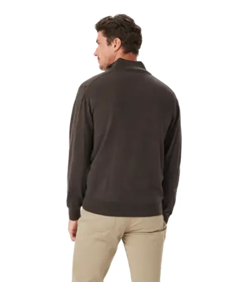 RMW Ernest 1/4 Zip Merino Knit - Chestnut-2