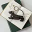 Barkworth Reeve Sausage Dog Keyring - Brown/Country Tweed