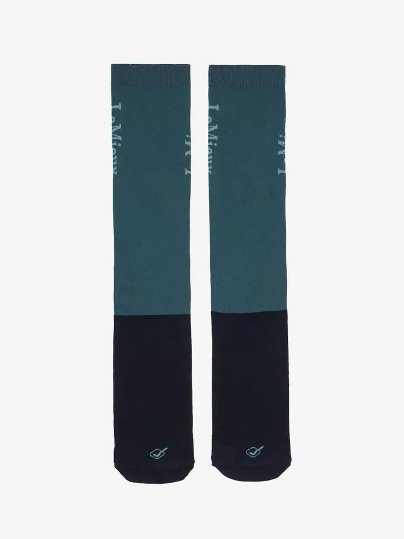LeMieux Competition Socks 2 Pack - Petrol-1