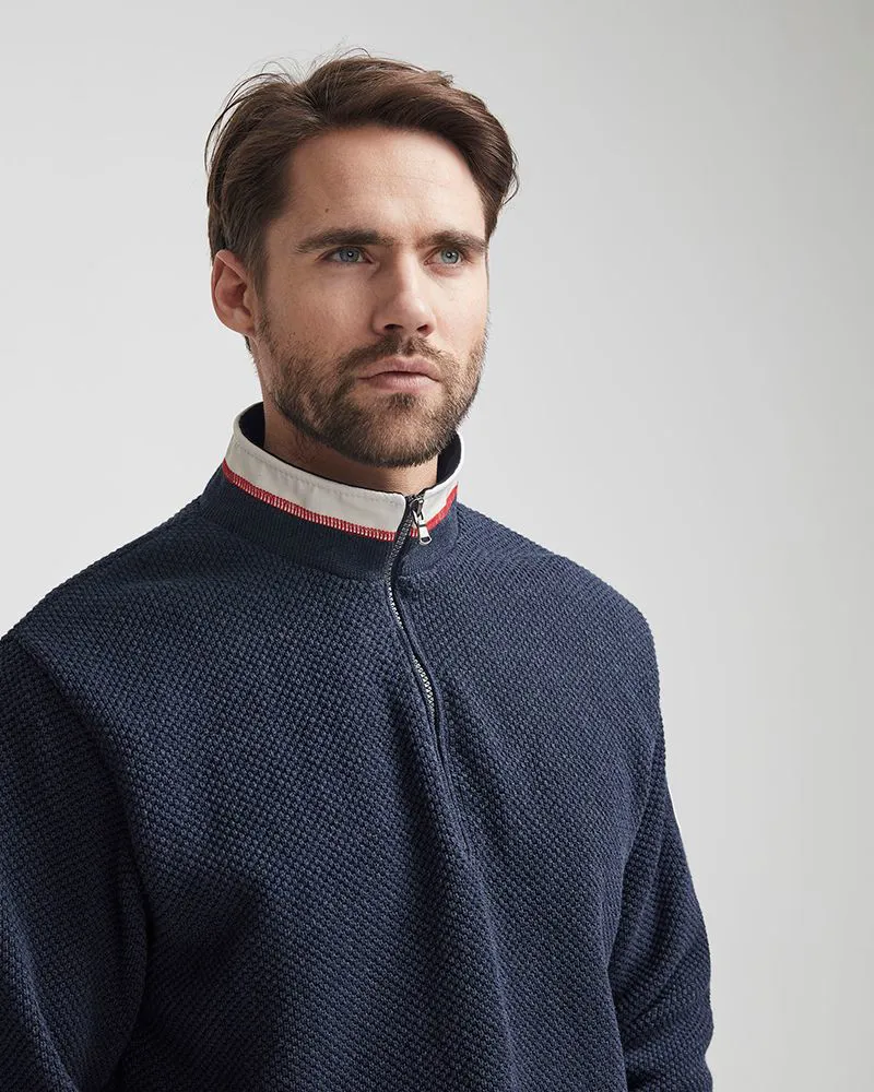Holebrook Classic Windproof Gents Sweater - Navy-1