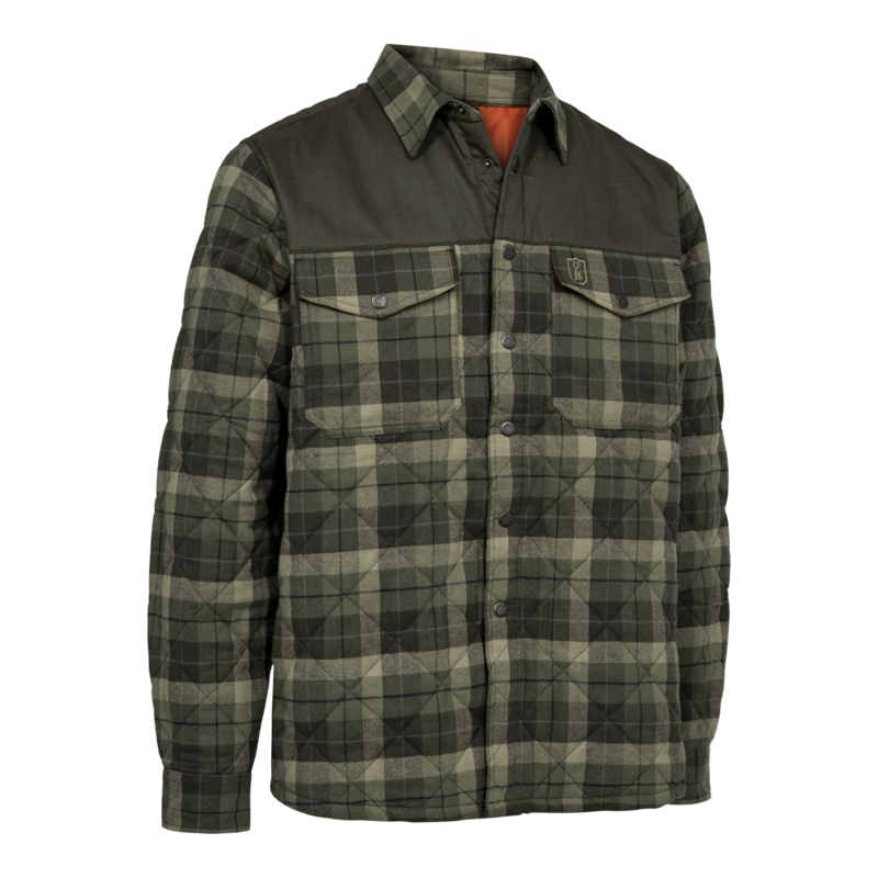 Deerhunter Elbert Padded Shirt Jacket - Green Check