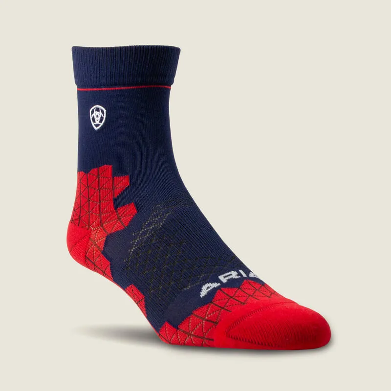 Ariat AriatTEK Devon Proformance Paddock Sock Navy/ Red