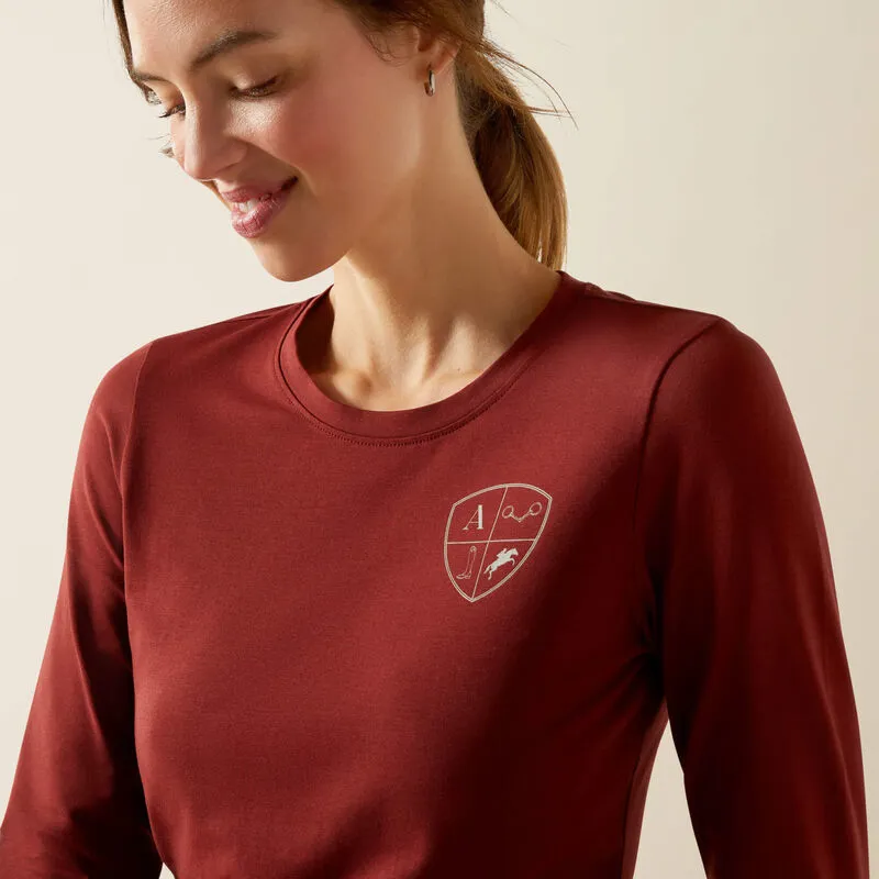 Ariat Ladies EQ Icons T-Shirt - Madder Brown-1