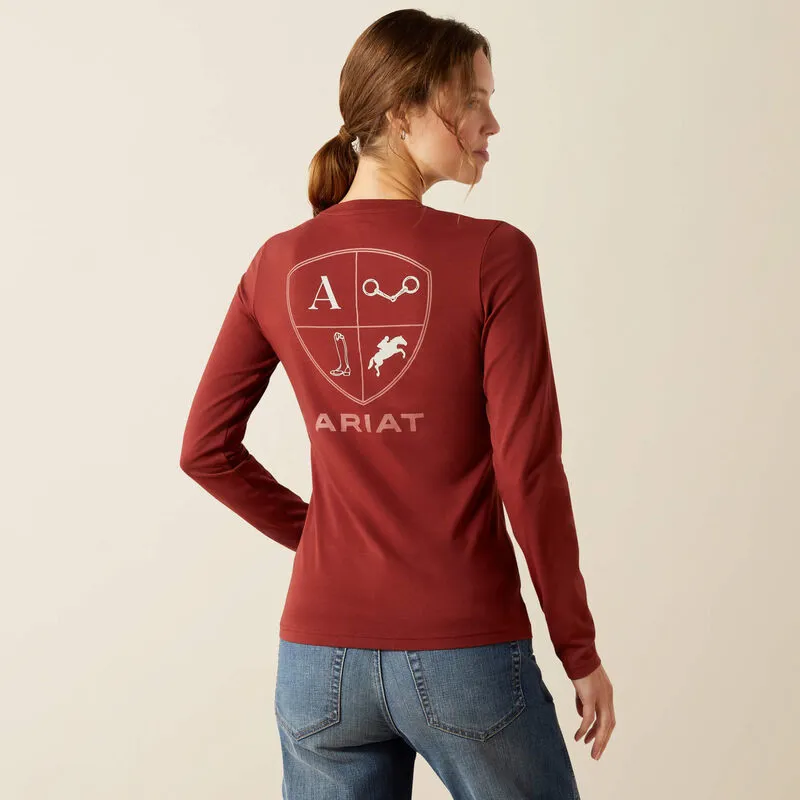Ariat Ladies EQ Icons T-Shirt - Madder Brown-3