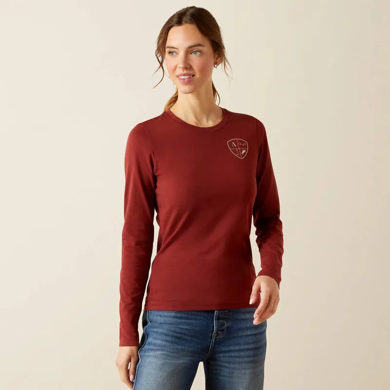Ariat Ladies EQ Icons T-Shirt - Madder Brown