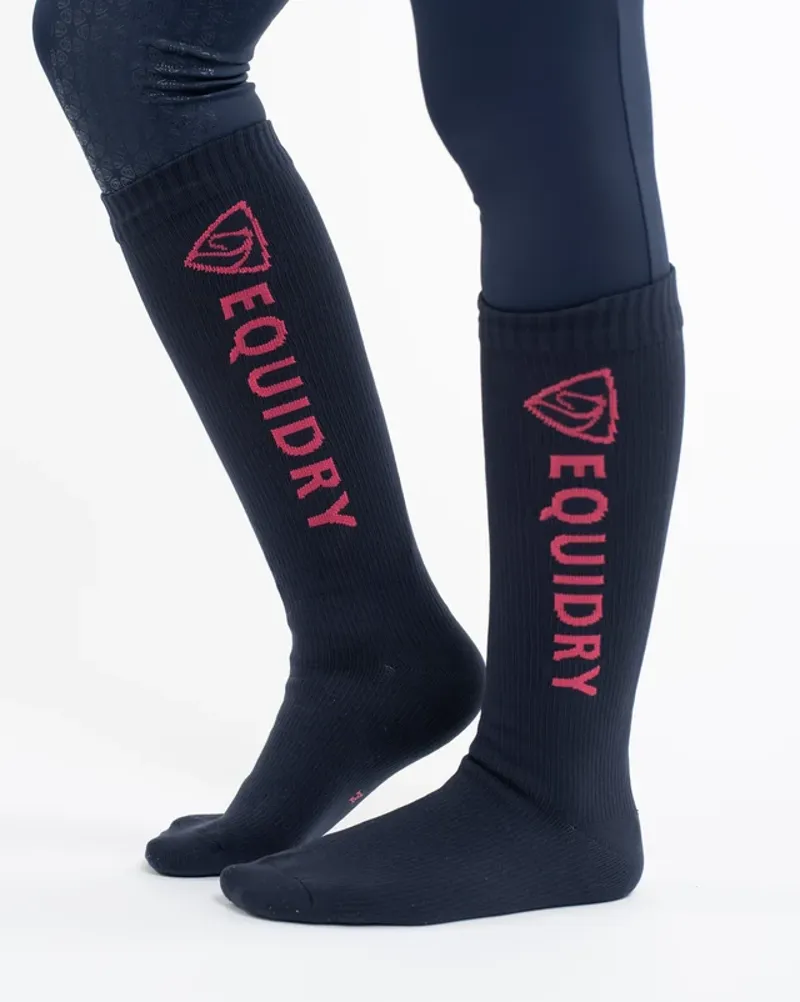 Equidry Waterproof Socks Navy/ Raspberry-1