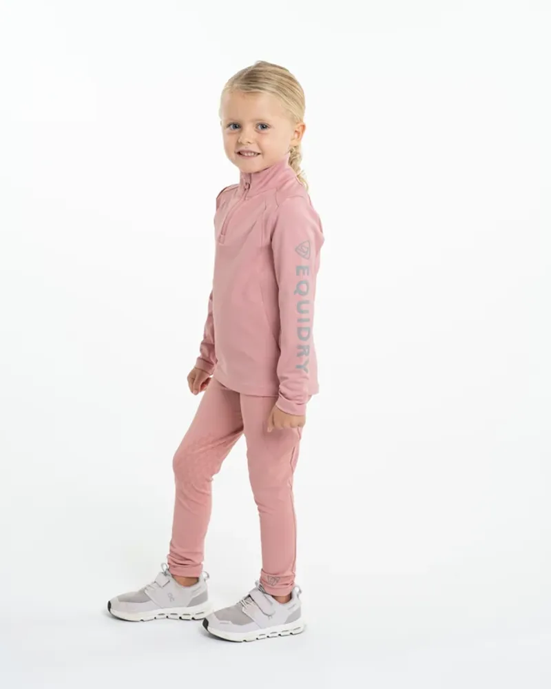 Equidry Children's Water Repellent Leggings Pale Pink/ Grey-3