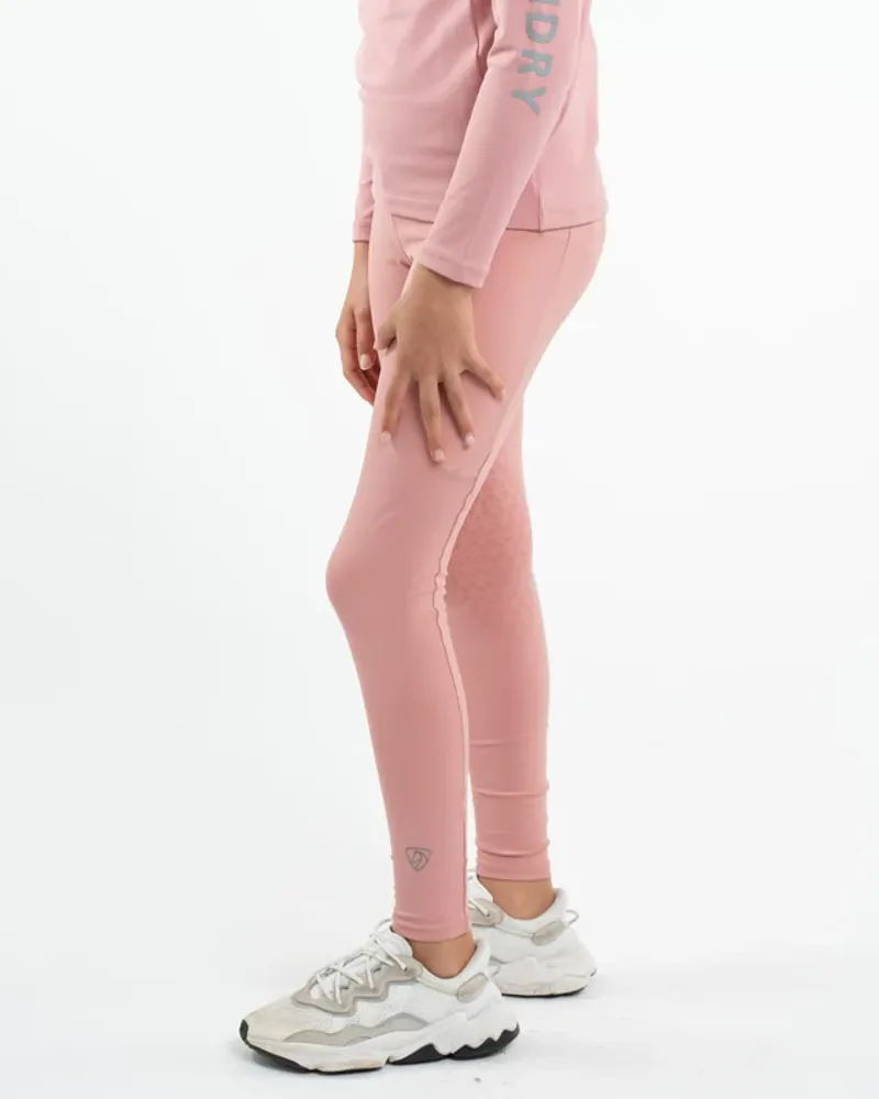 Equidry Children's Water Repellent Leggings Pale Pink/ Grey-2