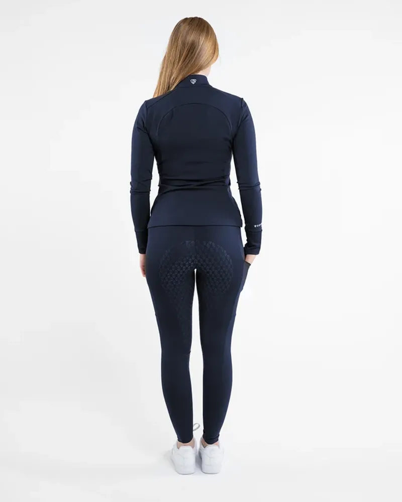 EQUIDRY Water Repellent Leggings Full Seat Navy/ White-2