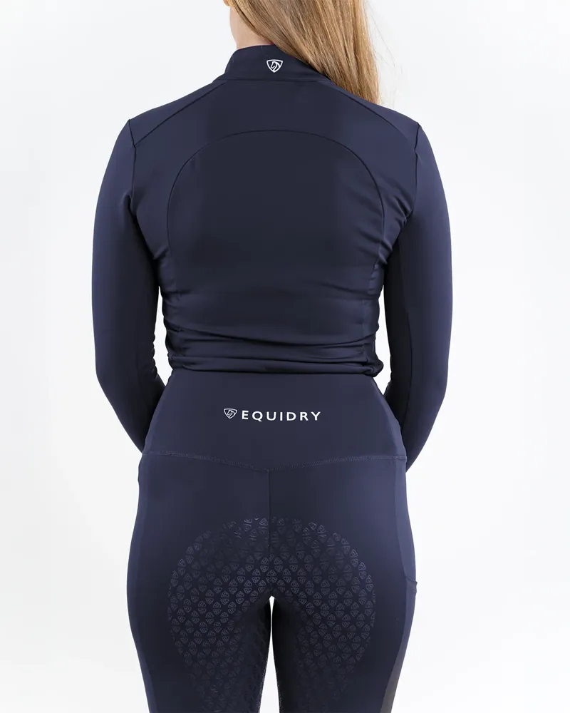 EQUIDRY Water Repellent Leggings Full Seat Navy/ White-4